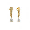 Yellow Gold-1^Designer Stud Earrings: Teddi Paige Pear Drop Studs in Yellow Gold