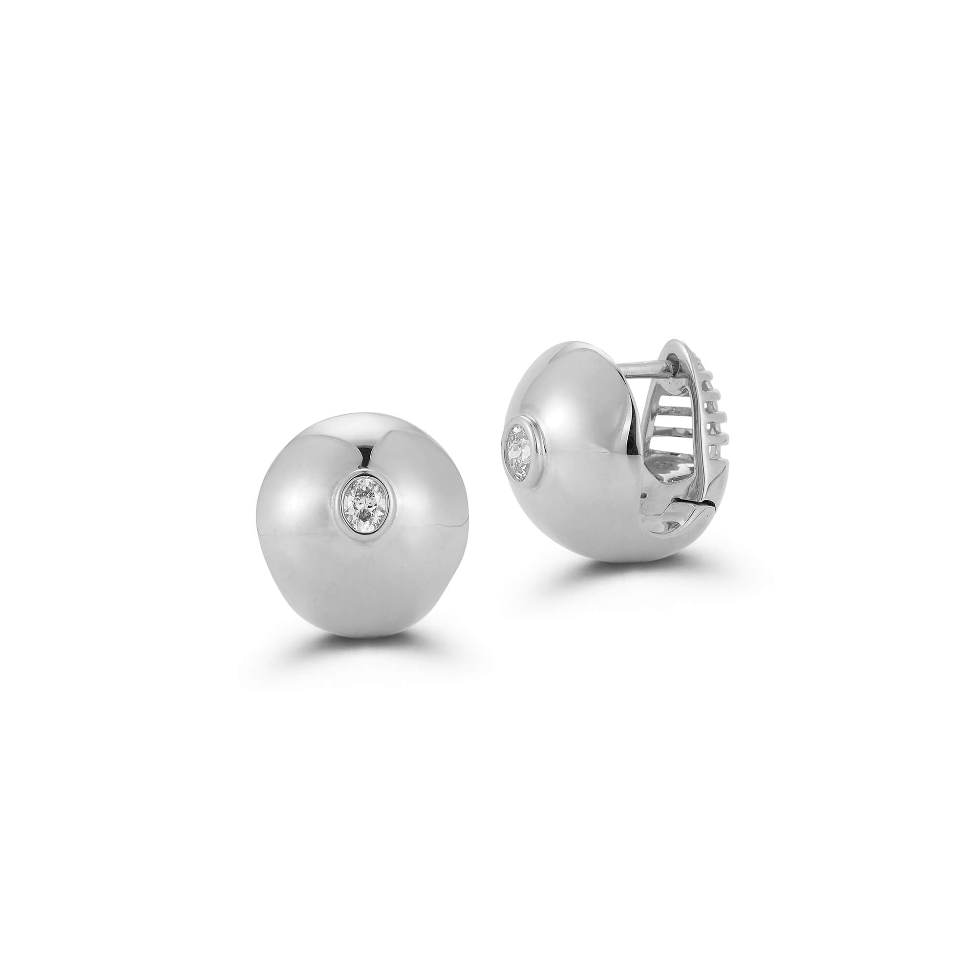 Hot Diamonds Orecchini Delicati In Argento Sterling DE640 - Con Topazio Bianco E Diamante, Confezione Regalo