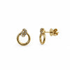Yellow Gold-1^Designer Stud Earrings: Nana Bernice Knot Ring Studs in Yellow Gold