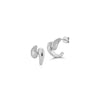 White Gold-1^Diamond Hoop Earrings: Taylor Elaine Pavé Bypass Hoops In White Gold