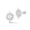 White Gold-1^Designer Stud Earrings: Sophia Ryan Teardrop Toggle Studs in White Gold