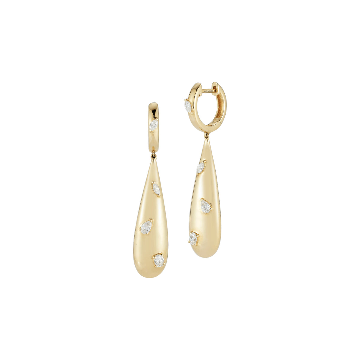 Yellow Gold-1^Diamond Drop Earrings: Alexa Jordyn Multi-Shape Drops In Yellow Gold