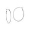 White Gold-1^Gold Diamond Hoops: DRD Marge Hoops in White Gold
