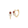 Yellow Gold-1^Diamond Huggie Earrings: DRD Birthstone Huggies - January In Yellow Gold