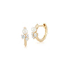 Yellow Gold-1^Diamond Huggie Earrings: DRD Birthstone Huggies - June In Yellow Gold