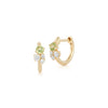 Yellow Gold-1^Diamond Huggie Earrings: DRD Birthstone Huggies - August In Yellow Gold