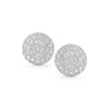 White Gold-1^Designer Stud Earrings: Lauren Joy Medium Disc Studs in White Gold