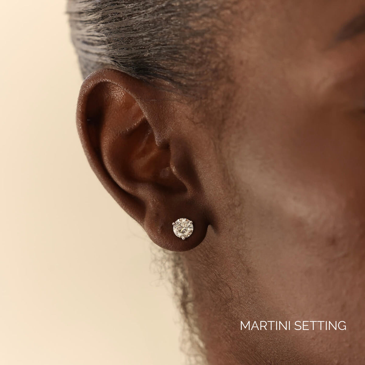 Yellow Gold-5^Designer Diamond Studs: DRD Diamond Solitaire Studs 1.80 Ct. Total Weight in Yellow Gold. Martini Setting