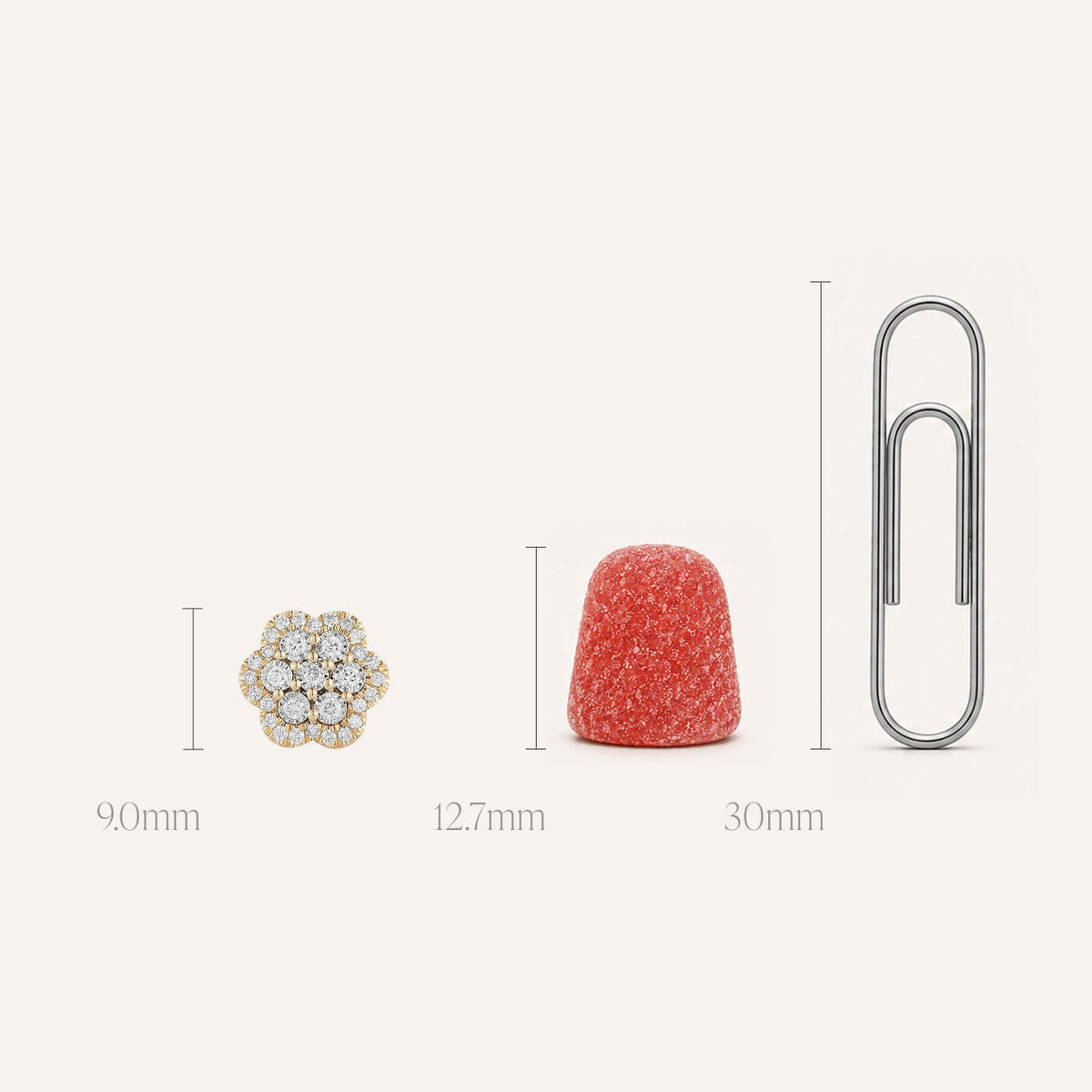 Rose Gold-4^Designer Stud Earrings: Ava Bea Flower Studs in Rose Gold