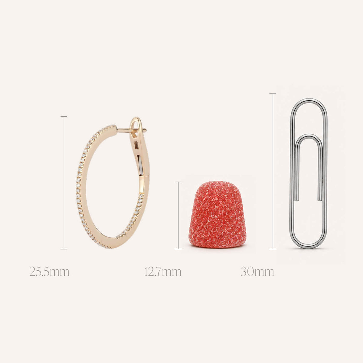 Yellow Gold-3^Designer Diamond Hoops: DRD Medium Solid Gold Hoops in Yellow Gold