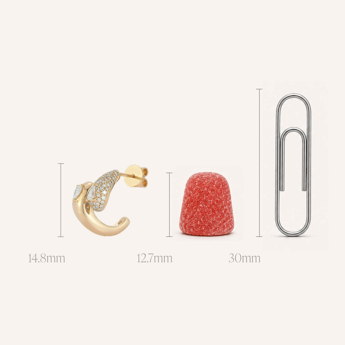 Yellow Gold-3^Diamond Hoop Earrings: Taylor Elaine Pavé Bypass Hoops In Yellow Gold