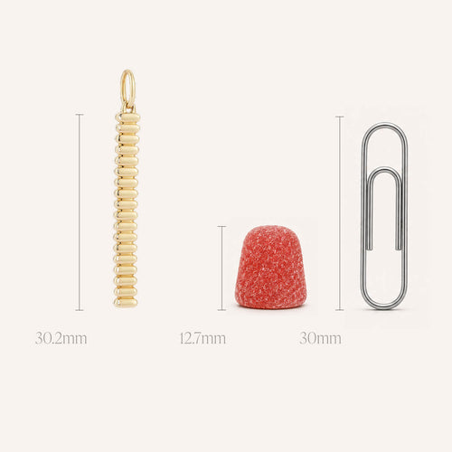 White Gold-5^Designer Gold Necklaces: Melody Eden Gold Bar Charm
 in White Gold