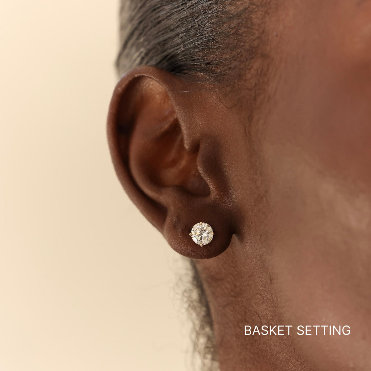 Yellow Gold-2^Diamond Stud Earrings - DRD Diamond Solitaire Studs 2.00 Ct. Total Weight in Yellow Gold. Four Prong Setting