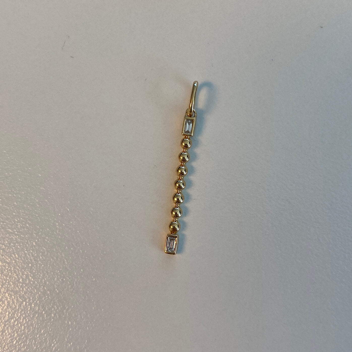 Poppy Rae Bezel Baguette Bar Charm