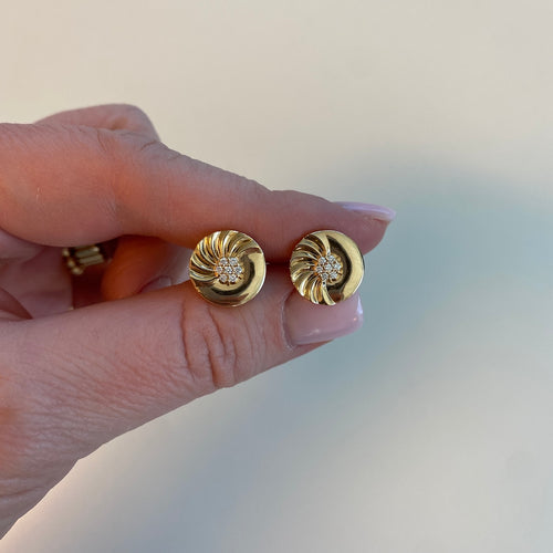 Zoe Louise Large Spiral Stud Earrings
