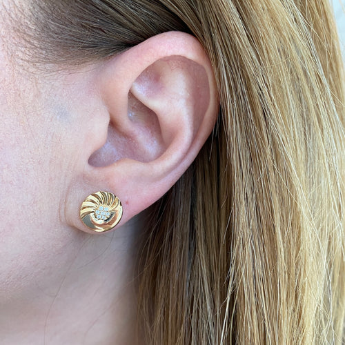 Zoe Louise Large Spiral Stud Earrings