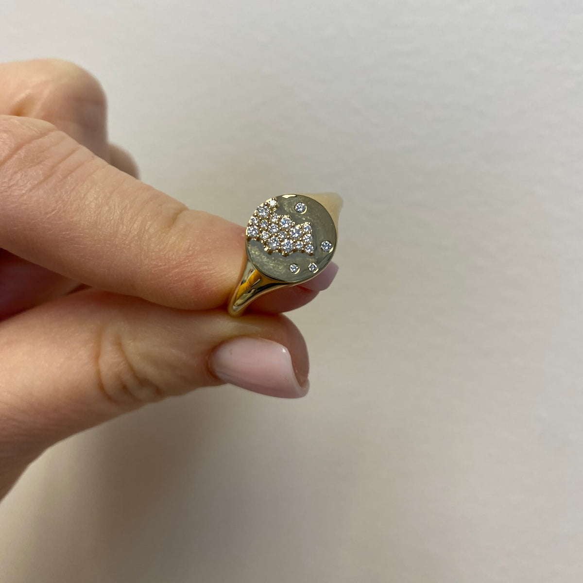 Cynthia Rose Disc Signet Ring