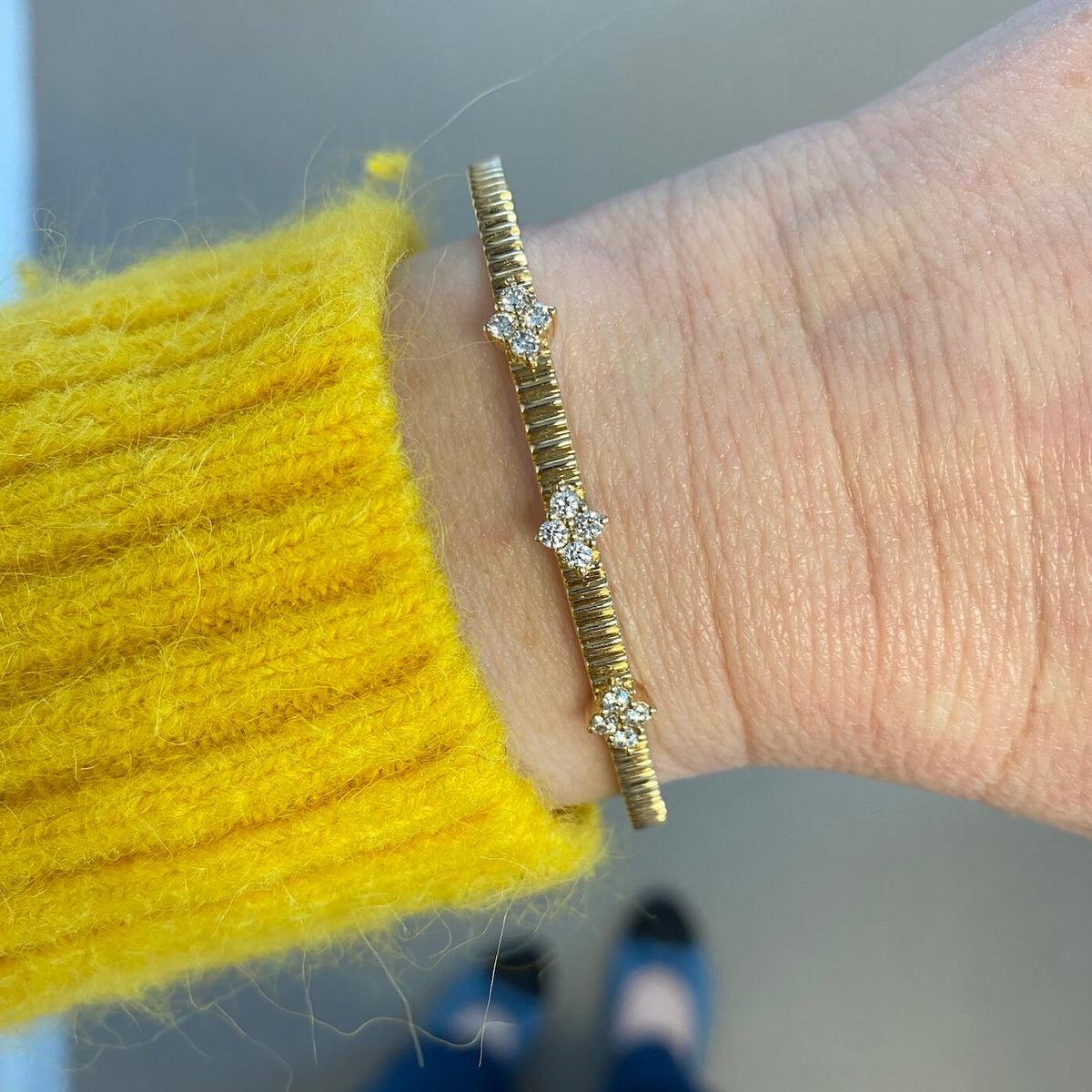 Vivian Lily Fluted Cuff Bracelet