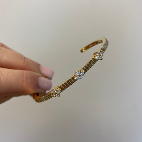 Vivian Lily Fluted Cuff Bracelet