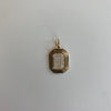 Yellow Gold-1^Designer Gold Necklaces: Teddi Paige Diamond Tag Charm in Yellow Gold