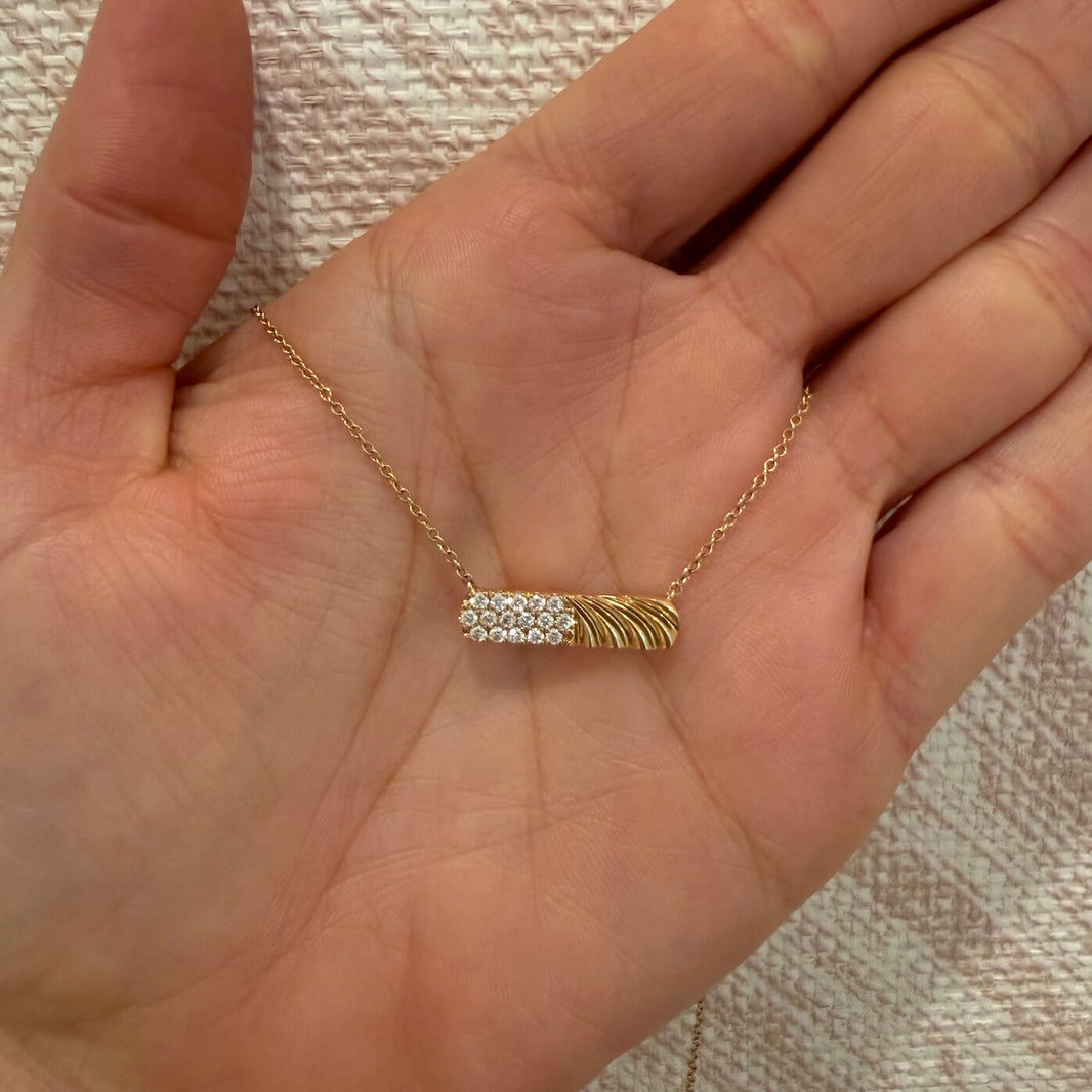 Teddi Paige Diamond Bar Necklace