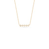 Yellow Gold-1^Diamond Bar Necklaces: Lulu Jack Mini Bezel Bar Necklace in Yellow Gold
