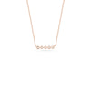 Rose Gold-1^Diamond Bar Necklaces: Lulu Jack Mini Bezel Bar Necklace in Rose Gold