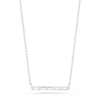 White Gold-1^Diamond Bar Necklaces: Sadie Pearl Diamond Bar Necklace in White Gold