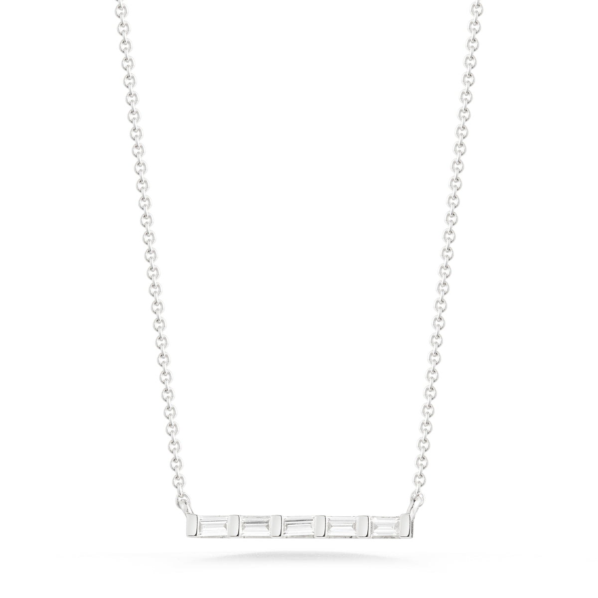White Gold-1^Diamond Bar Necklaces: Sadie Pearl Diamond Bar Necklace in White Gold