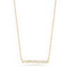 Yellow Gold-1^Diamond Bar Necklaces: Sadie Pearl Diamond Bar Necklace in Yellow Gold