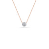 Rose Gold-1^Diamond Pendant Necklaces: Lauren Joy Mini Disc Necklace in Rose Gold