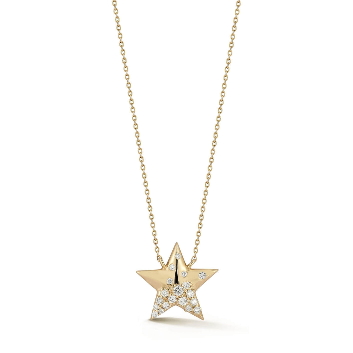Yellow Gold-1^Designer Diamond Necklaces: Cynthia Rose Star Necklace in Yellow Gold 