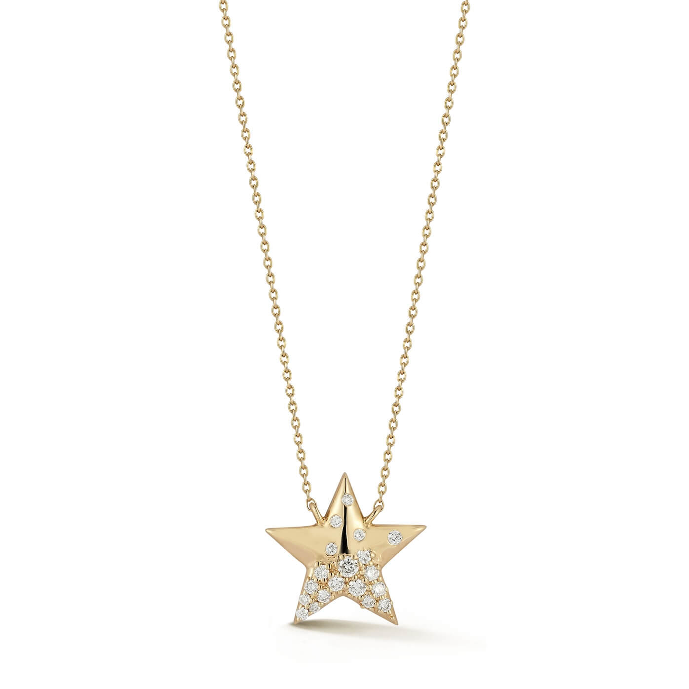 Yellow Gold-1^Designer Diamond Necklaces: Cynthia Rose Star Necklace in Yellow Gold 