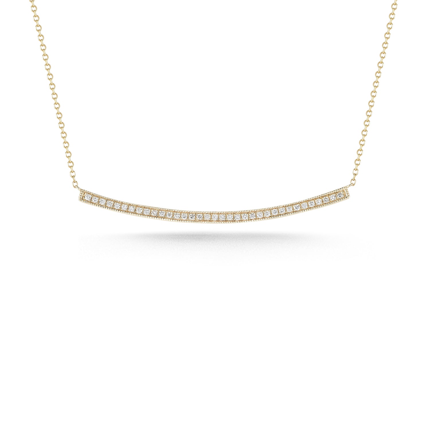 Yellow Gold-1^Diamond Bar Necklaces: Sylvie Rose 14K Yellow Gold & Diamond Long Bar Necklace