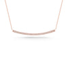 Rose Gold-1^Diamond Bar Necklaces: Sylvie Rose 14K Rose Gold & Diamond Long Bar Necklace