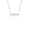 Rose Gold-1^Diamond Bar Necklaces: Sylvie Rose 14K Rose Gold Medium Bar Necklace