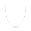 White Gold-1^Diamond Station Necklaces: Poppy Rae Pebble Station Necklace in White Gold