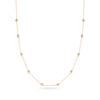 Yellow Gold-1^Diamond Station Necklaces: Poppy Rae Pebble Station Necklace in Yellow Gold