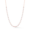 Rose Gold-1^Diamond Tennis Necklaces: Ava Bea Tennis Interval Necklace in Rose Gold
