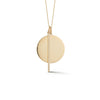 Yellow Gold -1^Diamond Pendant Necklaces: Sylvie Rose Disc and Pave Bar Necklace in Yellow Gold