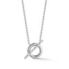 White Gold-1^Designer Diamond Necklaces: Sadie Pearl Baguette Toggle Necklace in White Gold Thumbnail-only