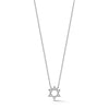 White Gold-1^Designer Diamond Necklaces: DRD Star of David Diamond Necklace in White Gold Thumbnail-only