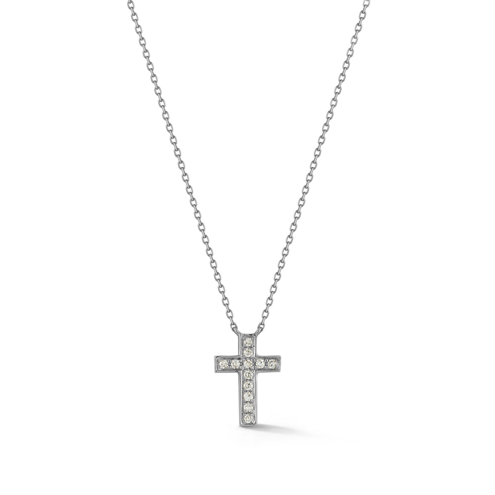 14k Gold Pavé Diamond Cross Necklace Dana Rebecca Designs