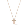 Rose Gold-1^Designer Diamond Necklaces: DRD Diamond Cross Necklace in Rose Gold Thumbnail-only