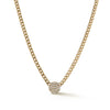 Yellow Gold-1^Diamond Bar Necklaces: Lauren Joy Cuban Chain Necklace in Yellow Gold Thumbnail-only