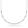 White Gold-1^Diamond Tennis Necklaces: Ava Bea Trio Interval Tennis Necklace in White Gold