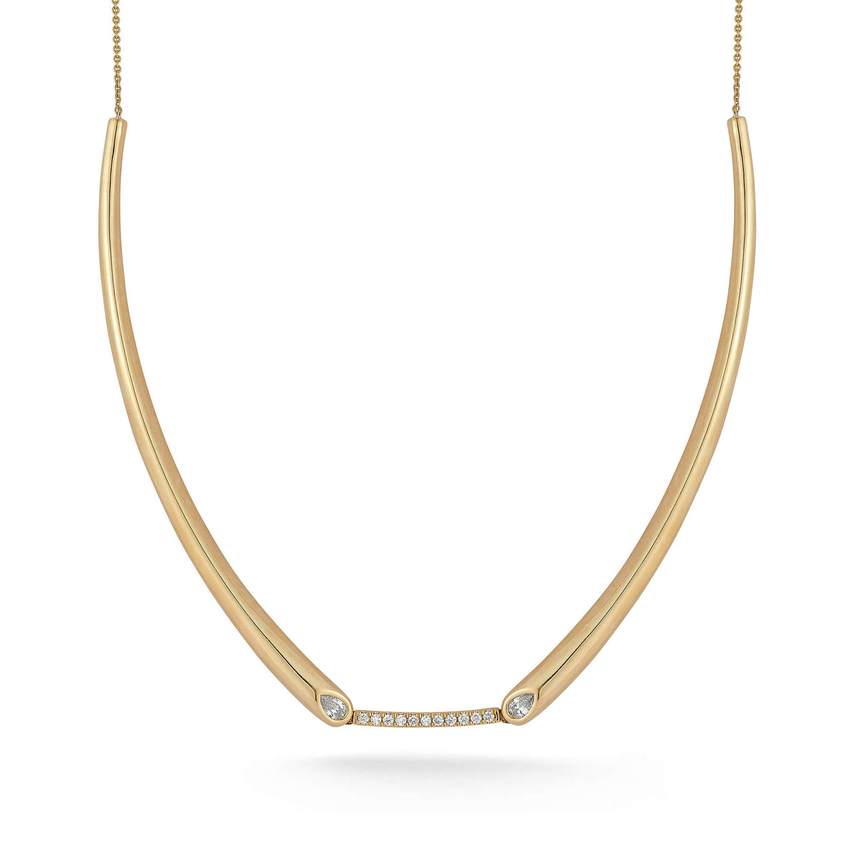 Yellow Gold-1^Diamond Designer Necklaces: Taylor Elaine Collar Necklace in Yellow Gold