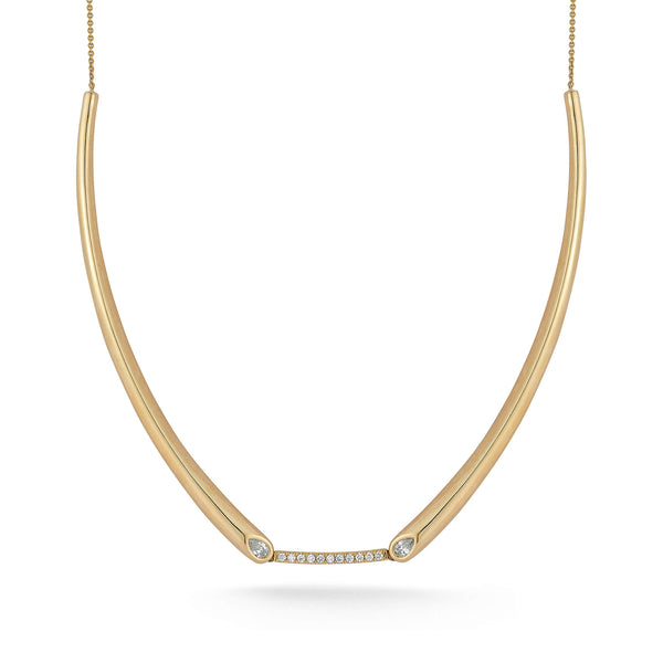 Yellow Gold-1^Diamond Designer Necklaces: Taylor Elaine Collar Necklace in Yellow Gold