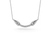White Gold-1^-Designer Diamond Necklaces: Taylor Elaine Curved Bar Necklace in White Gold