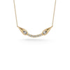 Yellow Gold-1^-Designer Diamond Necklaces: Taylor Elaine Curved Bar Necklace in Yellow Gold